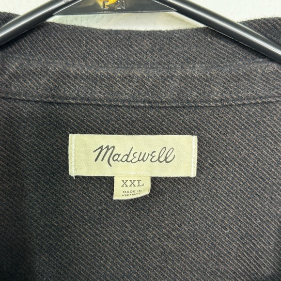 Madewell Twill Easy Shirt-Jacket in Black/Brown size XXL - Picture 6 of 9